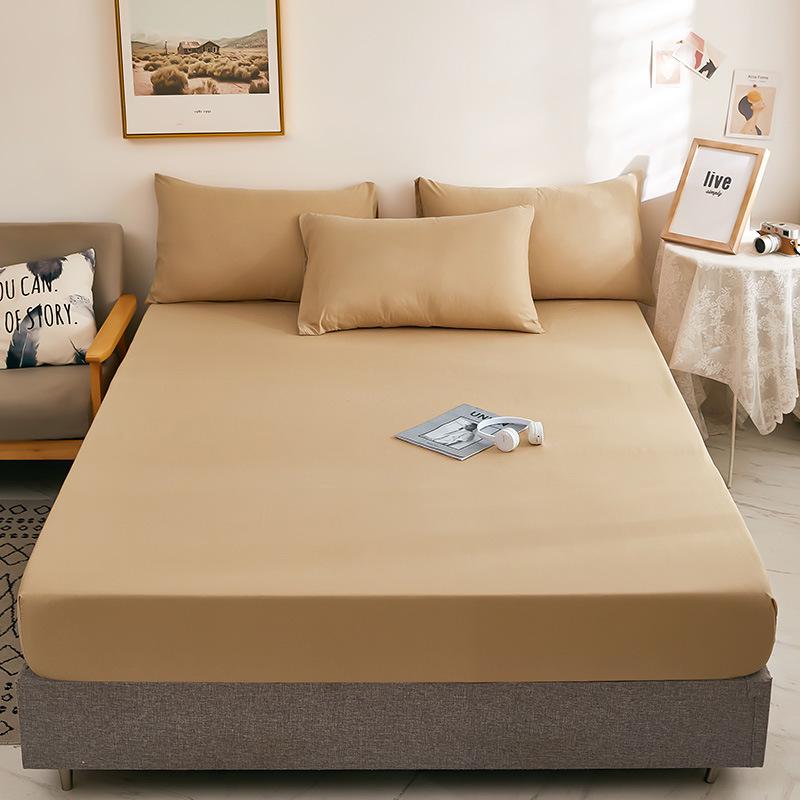 Solid Color Princess Style Brushed Bed Skirt with Dustproof Full Wrap