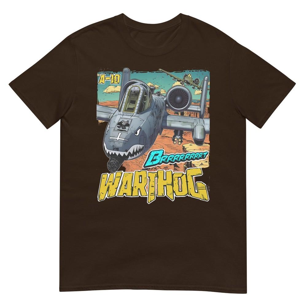A10 Warthog Düsenflugzeug Brrrt Lustiges Comic-Grafik-T-Shirt