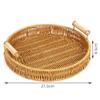 Handmade Japanese-Style Woven Rattan Tray for Bread, Fruit, and Snacks