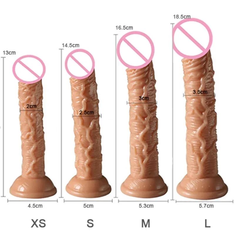 Realistic Simulation Big Dildo with Strap Penis Sex Toy Female Vaginal Anal Masturbator Dick With Suction Cup for Women Massage