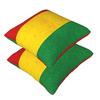 Jamaican Reggae Rasta Lion Jamaica Flag 2 Pcs Square Pillowcase Pillow Cover Cushion Throw Pillow For Home Car