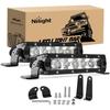Nilight 2PCS 7-Inch Super Slim LED Pod Lights, 30W 3600LM Spot Beam Off-Road Driving Fog Lights with 2 Mounting Options for Truck, SUV, ATV, UTV,