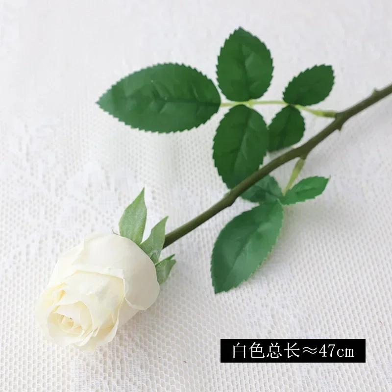 10 Pcs/lot Moisturizing Real Touch Roses Artificial Flowers Bridal Bouquet Rose Wedding Decor Home Party Valentine's Day Floral