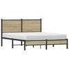 Vidaxl Metal Bed Frame, Without Mattress, Sonoma Oak, 140X190 Cm
