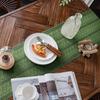 Decorazioni Matrimonio Rustico Bohemien Runner da Tavolo in Cotone Lino con Nappe