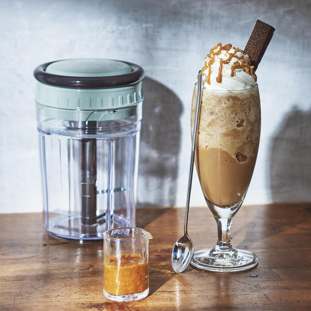 Toffy Slim Handy Manual No Power Supply Baby Includes Inner Chopper, Cutter/Blender, Required, Compact, Mincing, Whisking, Food, Drinks, Baking, Lid,