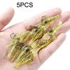 1PACK Soft Simulation Fishhook Shrimp Prawn Lure Hook Tackle Bait Fishing Lures Artificialbait Luminous Shrimp 4cm