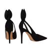Fashion Women's High Heels 2025 Suede Stilettos Bow Detail Black Pointed Toe Pumps Sexy Temperament Footwear for Special Occasions