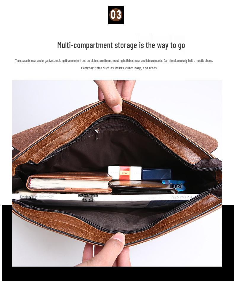 New Large Capacity Men's Casual Crossbody Messenger Bag