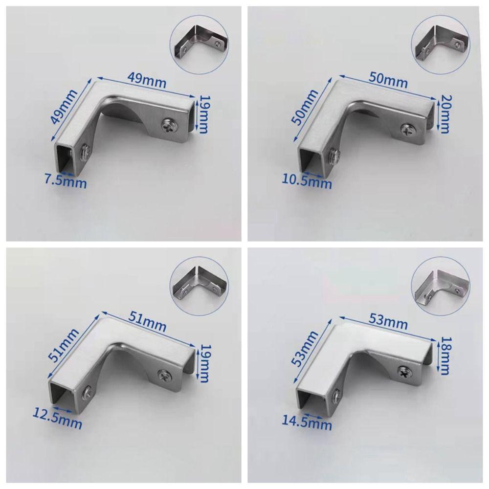 2pcs Resistant To Rust Glass Clamp Silver Glass Support Angle Ceramic Tile Fixing Clip  Laminate
