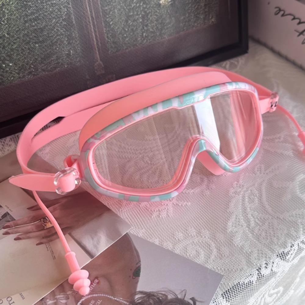 Large Frame Kids Swim Goggles with Ear Plug Diving Goggles Set Unisex Swimming Goggles  Youth