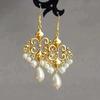 Elegant Ethnic Style Alloy Drop Earrings With Water Flow Design For Women Party Gift