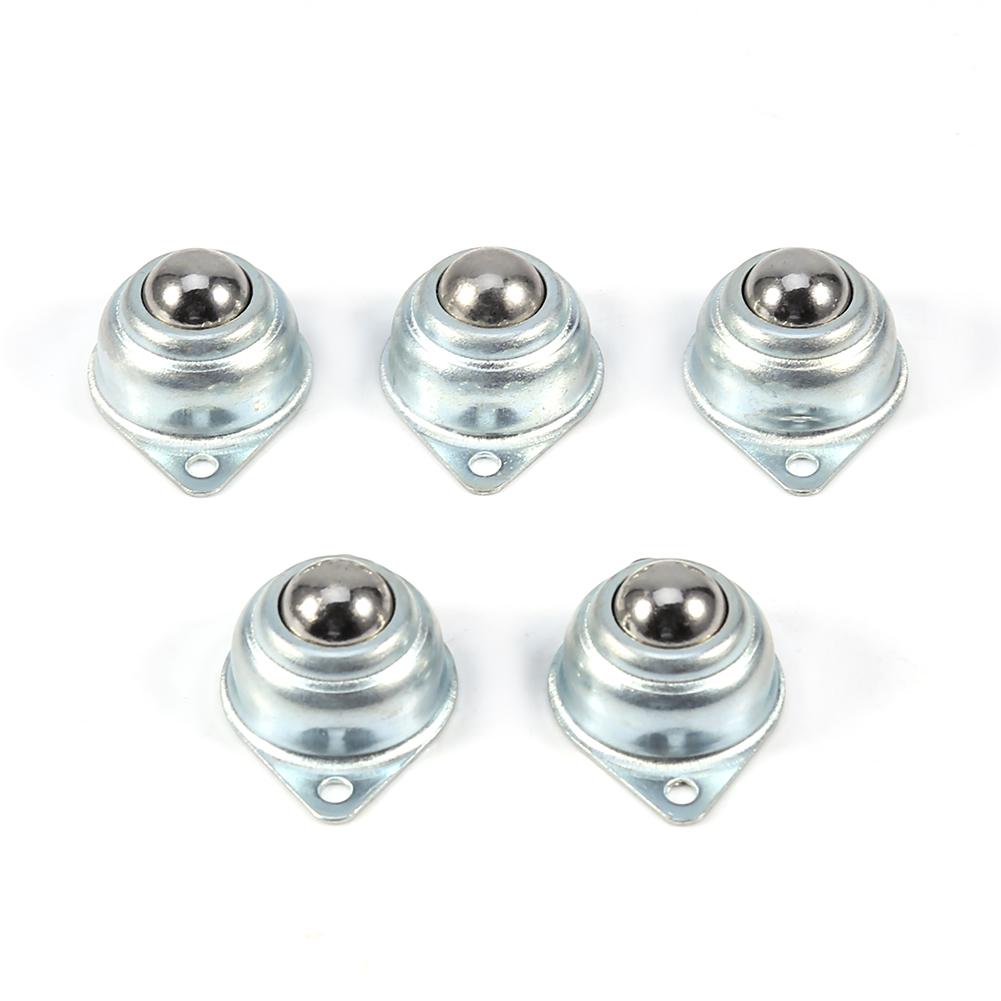 5 Pcs Metal Iron Steel Universal Transfer Bearing Ball Roller Mounted Ball 2 Holes ,Metal Ball Bearing Casters Mounted Bearing Transfer Bearing