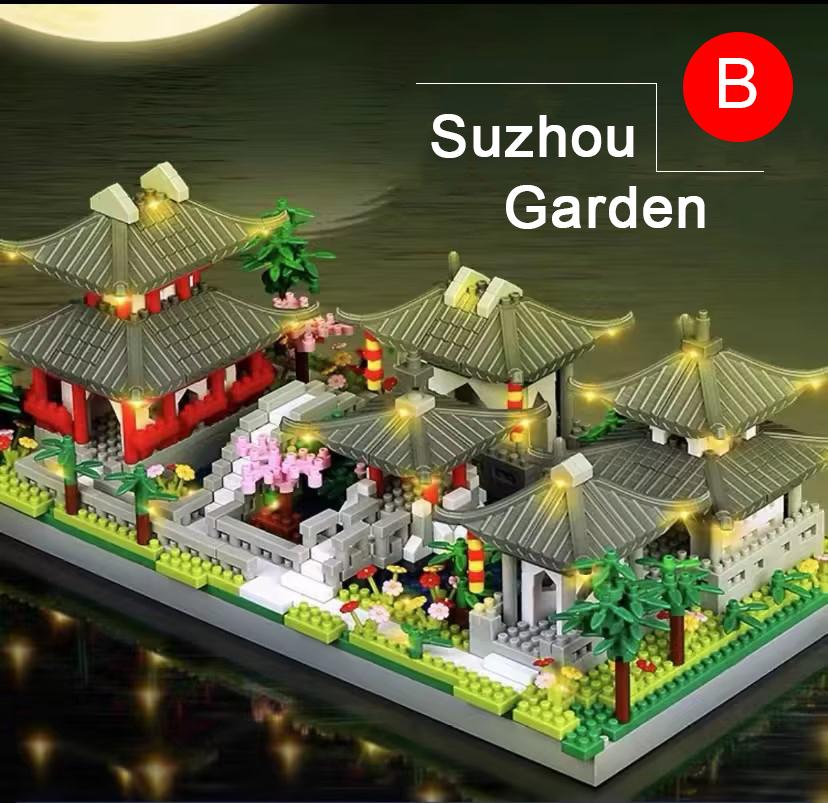 Suzhou-Gartenbausteine, mehr als 1800 Stück, klassischer und berühmter chinesischer traditioneller Garten