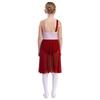 Kids Girls Mesh Overlay Ballet Contemporary Dance Dress Lyrical Leotard Costume Sleeveless Dresses