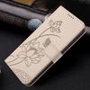 Étui Portefeuille en Cuir à Fleurs en Relief 3D avec Support Livre Pour iPhone 17 16 15 Pro Max Samsung S25 Xiaomi Redmi Note 14 Honor Oppo Fentes pour Cartes Rabat