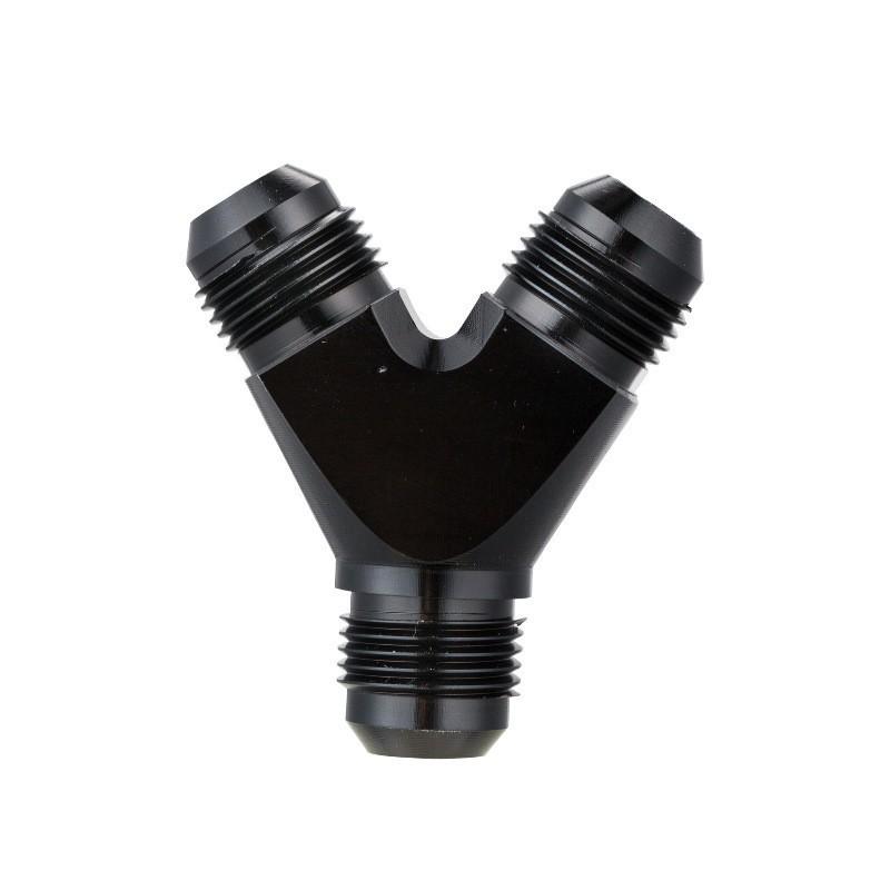High Quality Y Block Adapter Fittings Adaptor AN4 AN6 AN8 AN10 Black Y Type Oil Pipe Joint Male Thread Fuel Hose Fitting