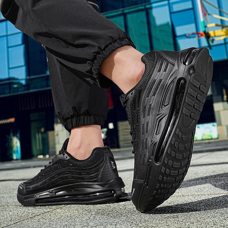 Large Size 39-47 Men's Sports Shoes Full Palm Shoes Outdoor Breathable Anti Slip Wear Resistant Versatile Casual Running Shoes