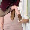 Cowhide Version~ Ruth Thick-soled Snow Boots Women's Velvet Thermal Cotton Shoes, Half-towed Bag Head, and Fluffy Slippers