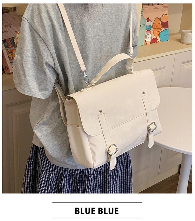 Японский Преппи Стиль Кожаный Рюкзак Женский Оригинальный Дизайн Почтальон Ретро Кембридж Маленький Школьный Ранец 31x12x25 3690₽