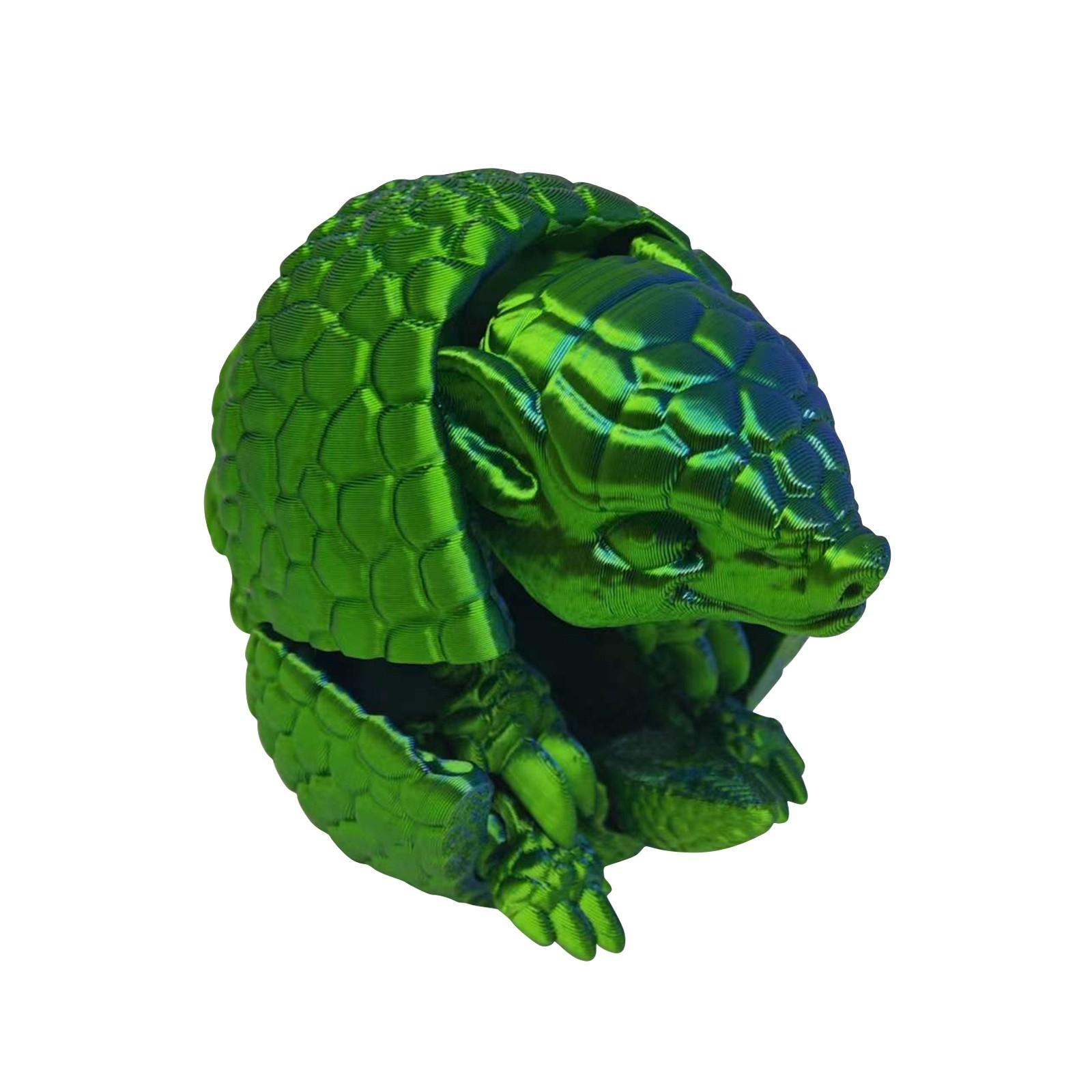 

3D-печатная милая игрушка с подвижными суставами всего тела и возможностью сжатия, ручная игрушка, декомпрессионные украшения One Size зелёный