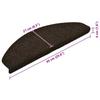 Self Adhesive Stair Treads 5 pcs 65 x 21 x 4 cm Dark Brown Semi Round Large