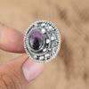 Natural Star Ruby Gemstone 925 Silver Multi Stone Adjustable Ring For Women