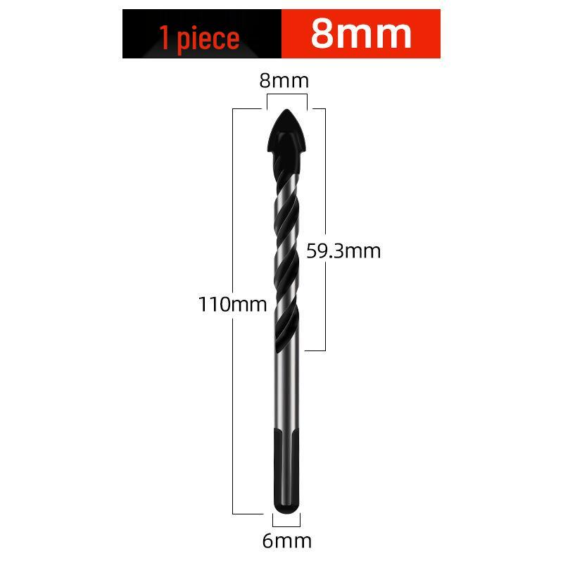 Super Hard 6mm Alloy Triangle Drill for Concrete, Glass, Tile, and Cement