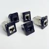 D-Type Panel Mount RJ45 Socket – CAT5e / CAT6 Ethernet Network Connector for Industrial Enclosure, Server Rack & Wall Box Wiring