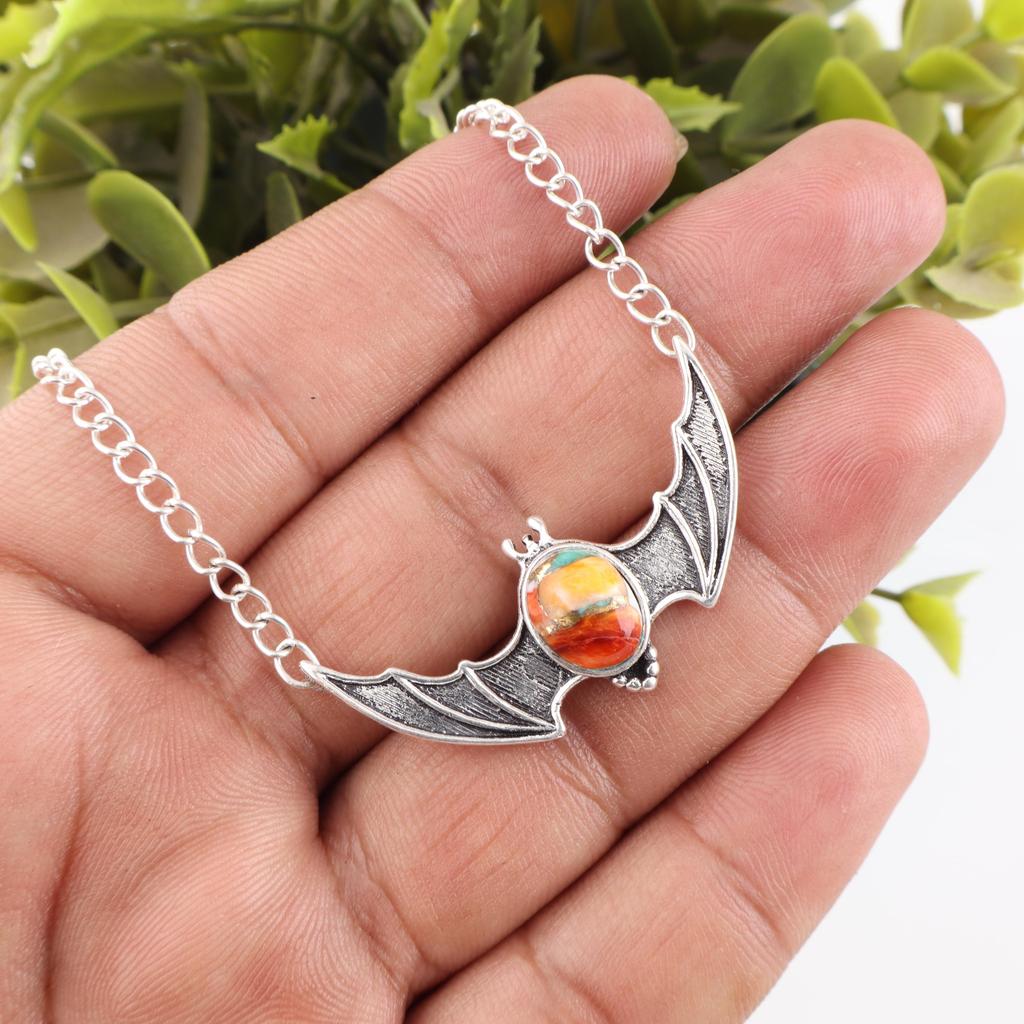 Stachelige Auster Edelsteinschmuck, 925 Massiv Sterlingsilber Anhänger, Stachelige Auster Silberanhänger für Hochzeitsgeschenk