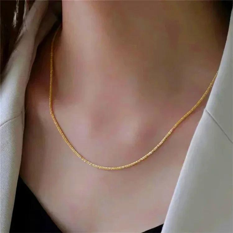 Popular Sparkling Necklace For Women  Colour Clavicle Chain Choker Fashion Jewelry Wedding Party Birthday Gift