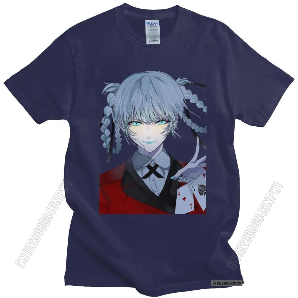 

Manga Kakegurui T Shirts Men O-Neck Kirari Momobami Tee Anime Compulsive Gambler Tshirt O-Neck 100% Cotton T-Shirt Merch 4XL