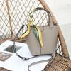 Bag First-layer Cowhide Bucket Fashionable Portable Vegetable Basket Leather Mother