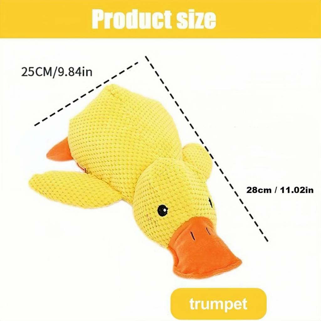 Gelbe Ente Hundespielzeug, Anti-Stress Enten-Hund, Leises Spielzeug Hunde-Kuscheltier, Interaktives Hundespielzeug Unzerstörbare Hundespielzeuge