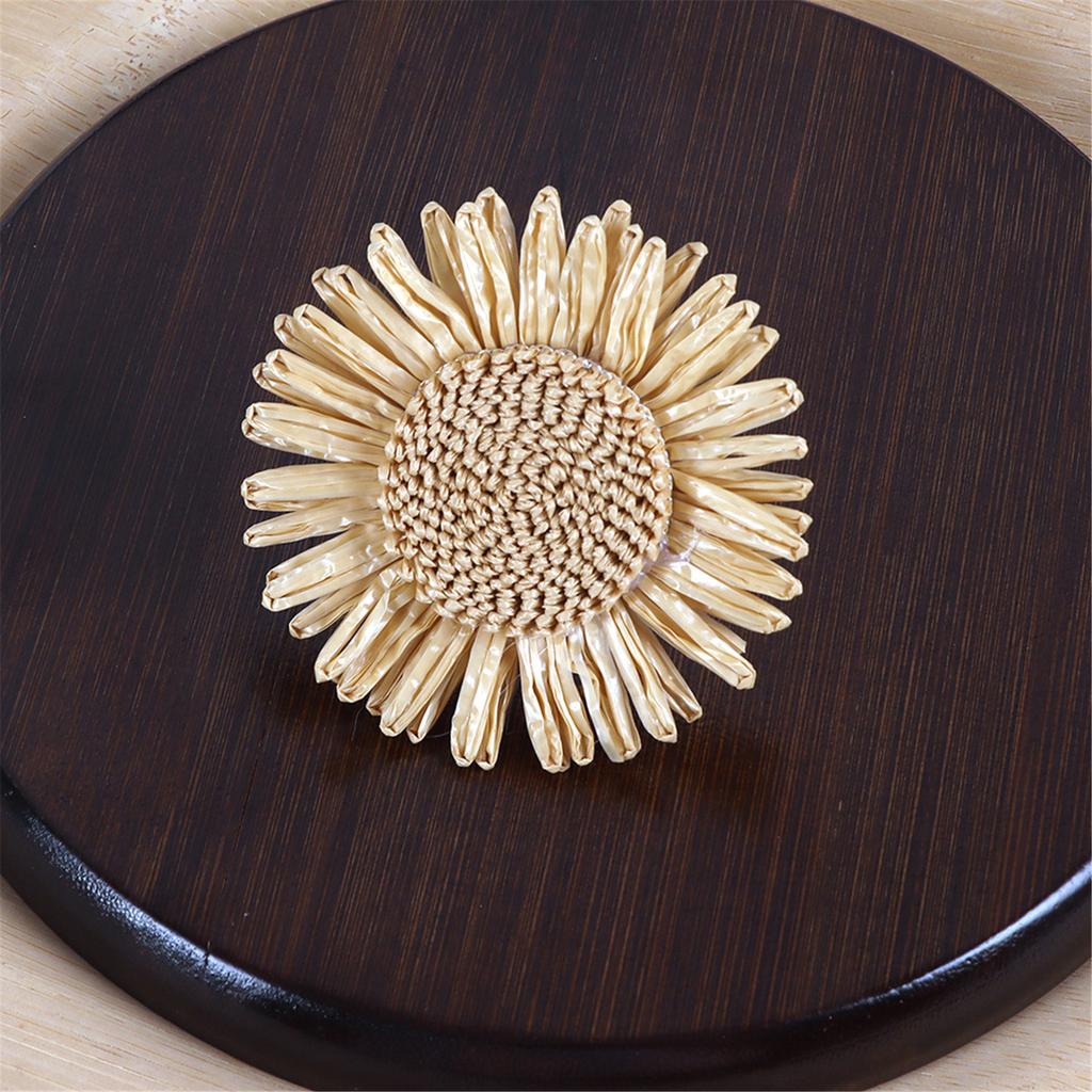 Set Of 6 Handmade Sunflower Designs Napkin Holders Sturdy Napkin Rings Perfect For Enhancing Dining Experience