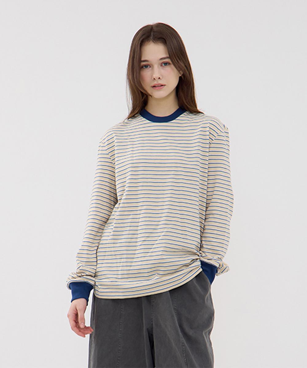 Reve Hearted Rhythmico Striped Long Sleeve T-Shirt - Beige Beige/Beige