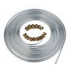 25ft 3/16 Car Roll Tube Coil OD Brake Pipe Hose Line Piping Tube Tubing Anti-rust With 16PCS Tube Nuts Brake Line Kit