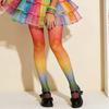 Seamless Rainbow Pantyhose Breathable Gradient Color Tights Colorful Stripes Stockings Cosplay