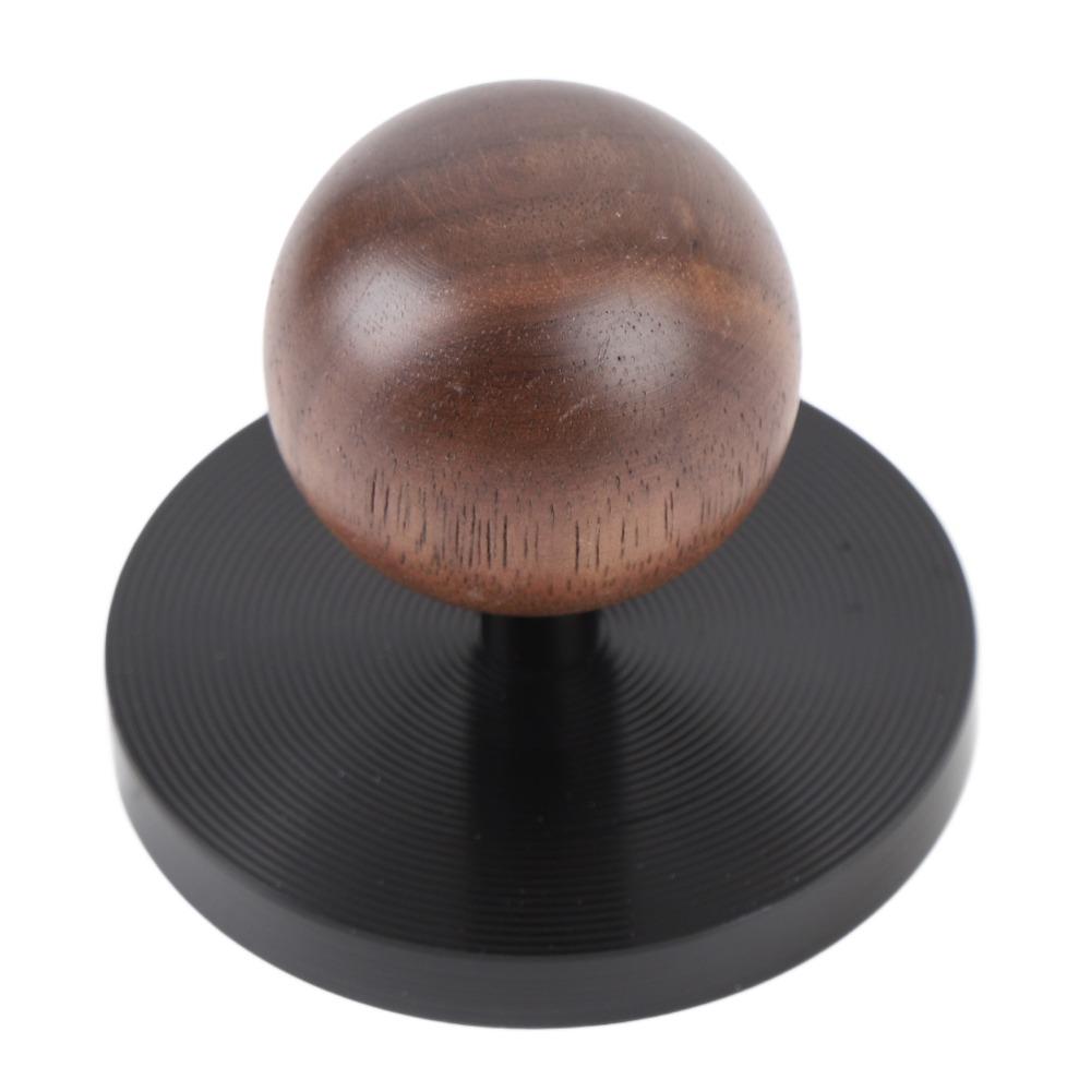 Spherical Wooden Handle Coffee Tamper Aluminum Alloy Coffee Tamping Tool  Coffee Making