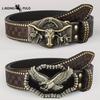 Westlicher Denim-Gürtel Trend Retro Jugend Punk Geprägter Herren Nieten Ledergürtel
