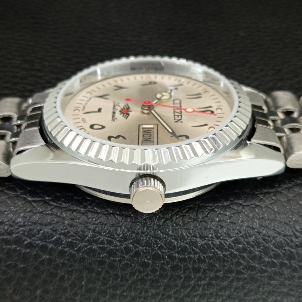 VINTAGE CITIZEN AUTOMATIC REFURBISHED JAPAN MENS SILVER DIAL WATCH a446862-1