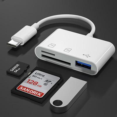 Typ-C-Adapter TF CF SD-Speicherkartenleser OTG-Brenner Compact Flash USB-C für IPad Pro Huawei für MacBook USB-Typ-C-Kartenleser