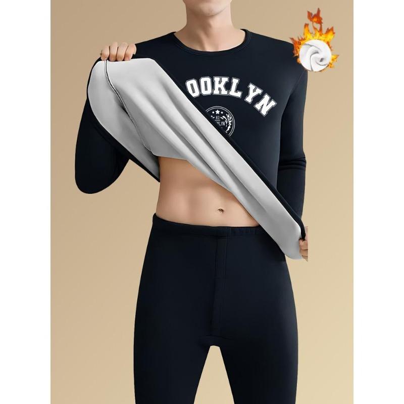 

Elastic Cuffs & Warm, Men s Thermal Long Sleeve Top, Perfect for Cold Nights & Work From Home XXL чёрный