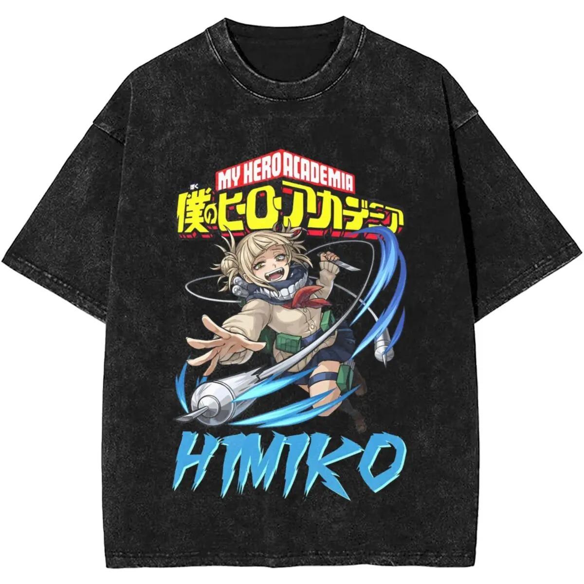 

My Hero Academia Himiko Toga Bloodlust Vintage Washed Oversized T-Shirt | Unisex Anime Streetwear Tee S чорний