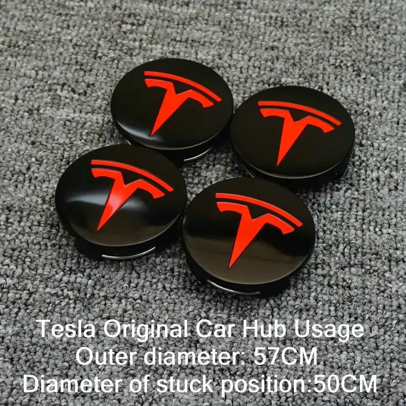 Car Sticker 2025 New Tesla Car  56mm Wheel Hub Center Caps For Tesla Model 3 Model Y Badge Cover Hubcaps for Tesla Model Y X S 2