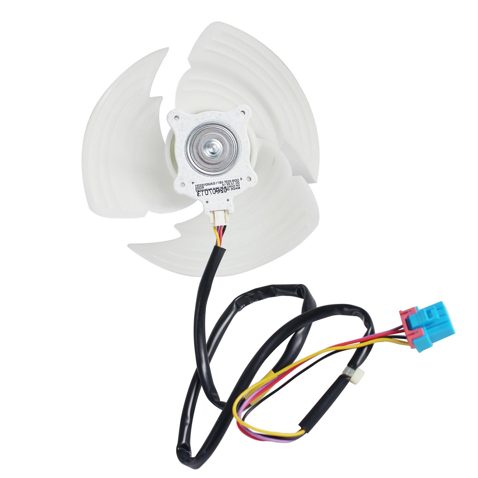 

Refrigerator Condenser Fan Motor Assembly Replacement for EAU62863101 EAU63103302 AP6235485 4509126 12V 1A 4Pin