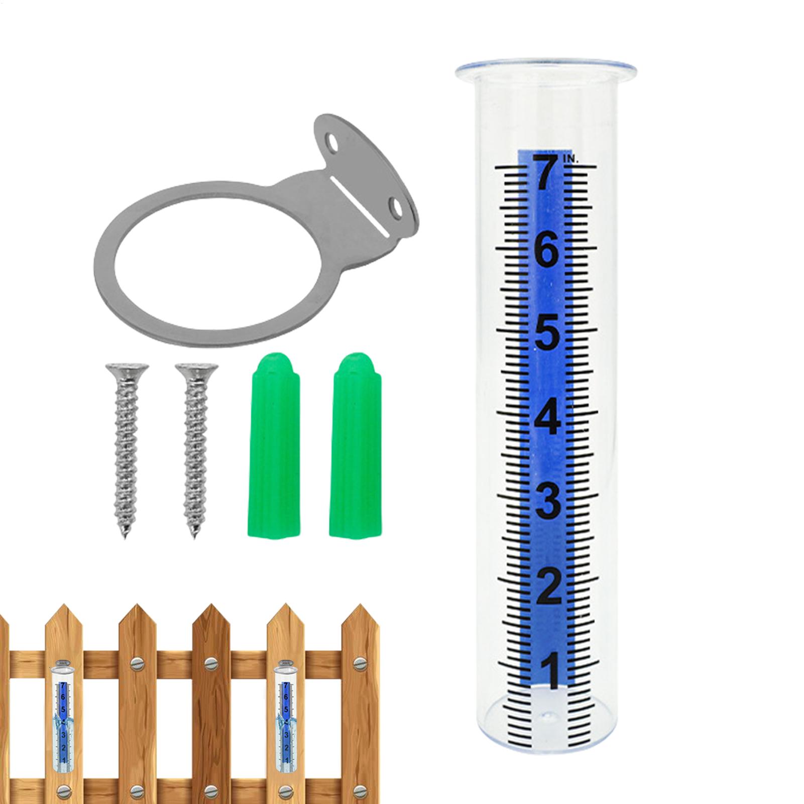 

Outdoor Rain Gauge Accurate Rain Measure Tool Weatherproof Rainfall Gauge for Fence Yard Patio Lawn Farm Deck Outdoors CHINA
