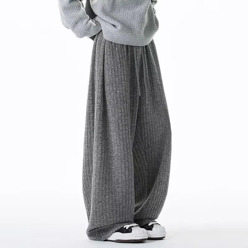 Women s Textured Ribbed Drawstring Waist Wide Leg Pants M