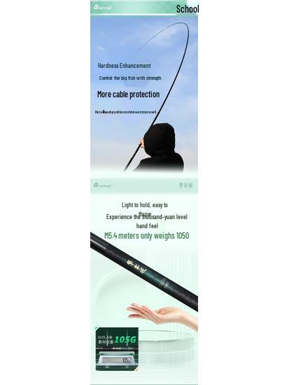 Qingfeng Ultra-light 5H28/6H19 High Carbon Taiwan Fishing Rod for Crucian Carp - Versatile and Ultra-hard for Competition.