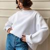 Podzimní Volné Teplé Fleecové Pulovry Dámské Mikiny Móda Kulatý výstřih Oversized Dámské s kapucí Zimní Jednobarevné Bavlněné mikiny 29676
